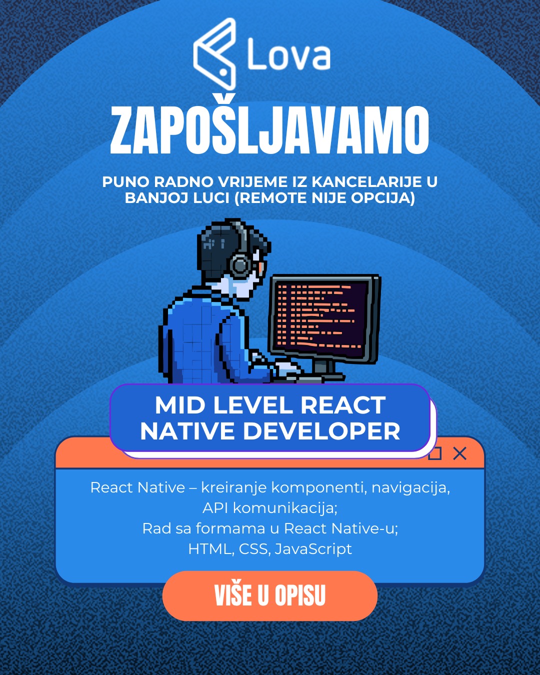 Lova zapošljava na poziciji Mid Level React Native Developer