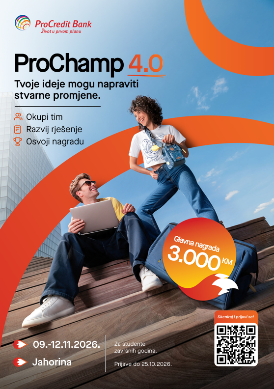 Počinje ProChamp 4.0: ProCredit Bank okuplja novu generaciju mladih talenata, nagrada 3.000 KM
